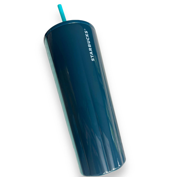 Starbucks 2023 Blue Teal 2 Tone Stainless Steel Cold Cup Venti Tumbler NEW - Picture 12 of 16